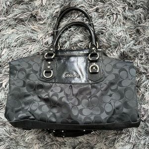 Coach Signature Black Ashley Satchel